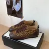 Estilo europeu outono e inverno cadarço brogue feminino estilo britânico moderno sola plana sapatos de treino alemães retrô 2026 estampa de leopardo novos sapatos únicos
