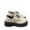 Zapatos Pequeños de Cuero con Suela Gruesa para Mujer 2025 Primavera y Otoño Nuevos Versátiles Estilo Británico Preppy Zapatos JK para Mujer Casuales con Cordones