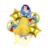 Comercio exterior nuevo sirena reina de hielo Cenicienta forma de caricatura traje de 5 piezas globo de película de aluminio tema de cumpleaños