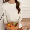 Camiseta Base de Alta Gama para Mujer Otoño e Invierno 2025 Nuevo Estilo Coreano Ropa de Trabajo Suave y Versátil Top de Manga Larga Cuello Redondo Perezoso