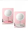 Espejo de Tocador LED Regulable de 3 Colores - Espejo de Mesa Redondo para Maquillaje con Luz Táctil