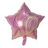 Globo de corazón de ágata de 18 pulgadas, decoración para cumpleaños, bodas, fiestas, patrón de nubes coloridas, globo de película de aluminio con forma de corazón y estrella de cinco puntas