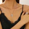 Collar con giro transfronterizo europeo y americano, pendientes con giro, anillo con giro, joyería elegante que combina con todo, ideal para el viaje diario.