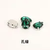 Rhinestones Pontiagudos em Forma de Gota de Água Mais Vendidos no Exterior, Rhinestones de Vidro Cristalino Costurados à Mão, Componentes para Acessórios de Cabelo e Joias para Vestidos de Noiva DIY