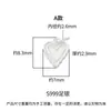 Pingente de Cadeado de Segurança Flor de Pessegueiro Coração Dupla Face Chinês Banhado a Prata Pura 999 Material de Acessórios de Prata para Fazer Colar com Contas DIY
