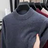 Estilo Novo Outono e Inverno Transfronteiriço Tricô 100% Lã de Ovelha, Espessado e Quente, Venda Direta do Fabricante, Suéter de Lã Masculino Atacado