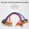 Fio físico FUll Cobre/um grampo de crocodilo Garfo de fiação de uma cabeça (Em forma de U)/laboratório Conexão de Circuito Elétrico