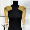 Decoração de Ombro com Borla de Pérolas Costurada à Mão, Pingente de Cristal com Miçangas Florais 3D, Acessórios para Roupas, Acessórios para Corsage