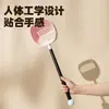 Nueva pala extendida para arena de gato con agujeros grandes y pequeños, mango largo, herramienta de limpieza anti-suciedad para caja de arena de gato y inodoro