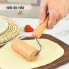 Rolo de massa de faia Rolo para massa de farinha de madeira Rolo de massa utensílio de panificação de mão