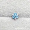 Pendientes de Flor de Tres Pétalos de Aleación de Titanio Astmf-136 Zirconio G23 Titanio Nuevos Pendientes de Labio de Flor de Tres Pétalos Joyería Cabeza