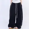 Pantalones Anchos Deportivos Retro Americanos para Mujer Verano Nuevos Holgados Estampado Morado Casual con Sentido del Diseño Pantalones de Jazz