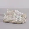 Sapatos de Pescador de Malha Vazada de Verão Transfronteiriços para Mulheres 2025 Novos Sapatos Casuais de Malha Slip-On para Mulheres Sapatos de Tecido Old Beijing