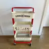 Prateleira de Armazenamento Móvel de Aço Carbono Multifuncional para Cozinha, Quarto, Multicamadas, Carrinho Móvel para Armazenamento de Lanches, Banheiro, Dormitório