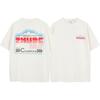 Camiseta unisex holgada informal de manga corta con estampado de logotipo retro de RHUDE para primavera y verano de 2024