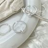 Onihan S925 Sterling Silver Fashion Smiley Twist Anel Feminino Ins Estilo Frio High-end Sense Light Luxo Nicho