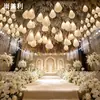 Nuevos Accesorios de Boda Shangmeili Venta al por Mayor Suministro Directo Candelabro de Gota de Agua de Plástico Accesorios de Decoración para Lugar de Boda Luces Decorativas