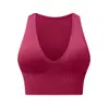 Chaleco Rayado de Escote Profundo con Almohadilla Extraíble en el Pecho Sujetador de Yoga Ropa Interior Casual Sujetador Deportivo Sexy Tallas Grandes Europeas y Americanas Mujeres