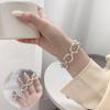 Pulseira Quadrada Geométrica com Círculo Vazado para Mulheres, Estilo Simples e Cool, Pulseira Versátil e Fashion, Tendência de Pulseira Estilo Ins