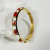 Yongge Jewelry Pulsera de Esmalte Transfronteriza Europea y Americana para Mujer Moderna Colorida Geométrica Rayada de Puntos Filigrana con Borde Dorado Accesorio de Mano