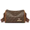Bolsas Femininas 2024 Nova Moda Estampada Bolsas Boston Versão Coreana Feminina Bolsa de Ombro Transversal de Grande Capacidade Almofada
