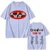 Camiseta com Estampa Gráfica Rock Band Kmfdm Tour 97 Verão Masculina e Feminina Retrô Gótico Punk Streetwear