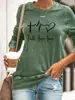 Comercio exterior estación independiente tienda propia shopify Amazon transfronterizo diente de león Fe impresa camiseta de manga larga para mujer