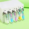 Mini Bolígrafo de 4 Colores Panda Lindo Portátil Gato de Dibujos Animados Bolígrafo de Bola de Cuatro Colores Lindo Bolígrafo de Bola Retráctil de Dibujos Animados