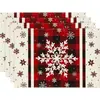 Conjunto de Jogos Americanos de Natal Transfronteiriços Árvore de Natal Almofadas Resistentes ao Calor Decoração Amazon Jogos Americanos de Mesa Decoração Casa