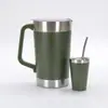 Explosões Sul-Americanas Copo de Carro de Aço Inoxidável de Camada Dupla 1900ML Caneca com Alça a Vácuo conjunto Copo de Água com Isolamento Térmico