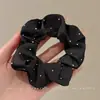 Scrunchie de rede retrô de alta qualidade, elástico de cabelo versátil oversized estilo coreano, acessório de cabelo de alta elasticidade para outono e inverno