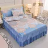 Esterilla de Verano, Esterilla de Seda de Hielo, Faldón de Cama, Juego de Tres Piezas, Esterilla Doble para el Hogar, Esterilla Lavable a Máquina para el Verano con Aire Acondicionado, Esterilla Suave, Cubre Cama