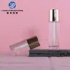 Em estoque: Frasco de vidro redondo de 30ml para base com pincel, material de embalagem cosmética, frasco dispensador de maquiagem de 20ml
