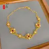 Loja de ouro com pulseira Fengxi de ouro de areia e seda, pulseira feminina com incrustação de joia sintética e pérola, joias folheadas a ouro Joker, atacado