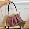 Bolso de Felpa a la Moda Otoño e Invierno Bolso de Mano Bolso de Pelo Largo Elegante y Lindo Bolso Nuevo Bolso Cruzado Bolso de Hombro Bolso Peludo Nicho