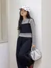 Conjunto de dos piezas a rayas estilo coreano para niñas, para primavera y otoño, con pantalones de pierna ancha, ropa casual de moda de otoño para niñas mayores