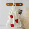 Bolsa de Punto de Verano Bolsa Tejida Versátil Cubo Tejido de Color Sólido para el Trabajo Transfronteriza Bolso Tejido de Punto para Mujer Bolso Bolso de Mujer