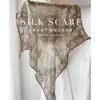 Bufanda Versátil Ligera de Seda Xili para Mujer, Bufanda de Seda de Morera para Primavera y Verano, Pañuelo Decorativo Multifuncional para el Cuello, Bufanda Cuadrada