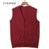 Nuevo Chaleco Cardigan de Bolsillo de Cachemir de Hilo Fino Primavera Nuevo Cuello en V Elegante Casual Suave Ligero Chaleco para Hombre