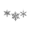 Enfeites de Floco de Neve Acrílico de Alta Transparência para Pendurar, Pingentes de Floco de Neve Multiformes de Cristal de Imitação, Acessórios de Decoração para Janelas e Teto de Feriado