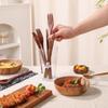 Yfjy Juego de Cubiertos Coreanos de Tres Piezas (Cuchara, Tenedor y Palillos) para Comida Diaria, Juego de Vajilla Portátil Estilo Ins, Vajilla Sostenible Verde