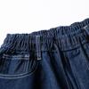 Beijie Marca de Moda Americana para Hombre 2025 Primavera Nuevo Shorts de Mezclilla Rectos Oscuros para Hombre con Cordón Pantalones Casuales