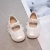 Zapatos Andadores para Bebé Niña Zapatos de Princesa con Encaje Estilo Ballet Zapatos Pequeños de Cuero para Niñas Suela Suave Nuevo Estilo Lazo Lindos Zapatos Individuales para Bebé