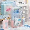 Nova Estojo de Lápis de Veludo Vertical Dobrável de Aparência Elegante Fofo Caixa de Papelaria para Estudantes Portátil Simples Transparente Estojo de Lápis para Mulheres