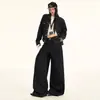 2026 Chaqueta Corta de Mezclilla Unisex con Diseño de Costuras de Contraste Estilo Retro Old Money y Conjunto de Pantalones de Mezclilla Dropshipping