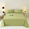Novo Modelo de Comércio Exterior: Lençol de Cama de Algodão Lavado com Estampa Lisa e Aloe Vera, Amigo da Pele, Disponível em Tamanhos Especiais para Comércio Exterior e E-commerce Transfronteiriço