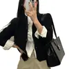 Camisa Blanca Elegante Coreana de Manga Larga para Mujer, temporada de Primavera, entallada en la cintura