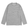 Camiseta Masculina de Manga Longa Texturizada 2026 Estilo Fresco Unissex Gola Redonda Comércio Exterior Marca Tendência Cool Caimento Solto Camiseta Base