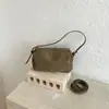 Bolsa Transfronteiriça Estilo Coreano Camurça Veludo 2025 Outono/Inverno Nova Simples Versátil Bolsa Cilindro Almofada Nicho Fosco Bolsa de Mão
