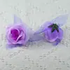 Rosa Simulada 10cm Cabeza de Flor DIY Flor de Muñeca Corona Pinza para el Cabello Tocado de Flor Pared de Flores Arco Decoración de Coche de Boda Flores de Seda